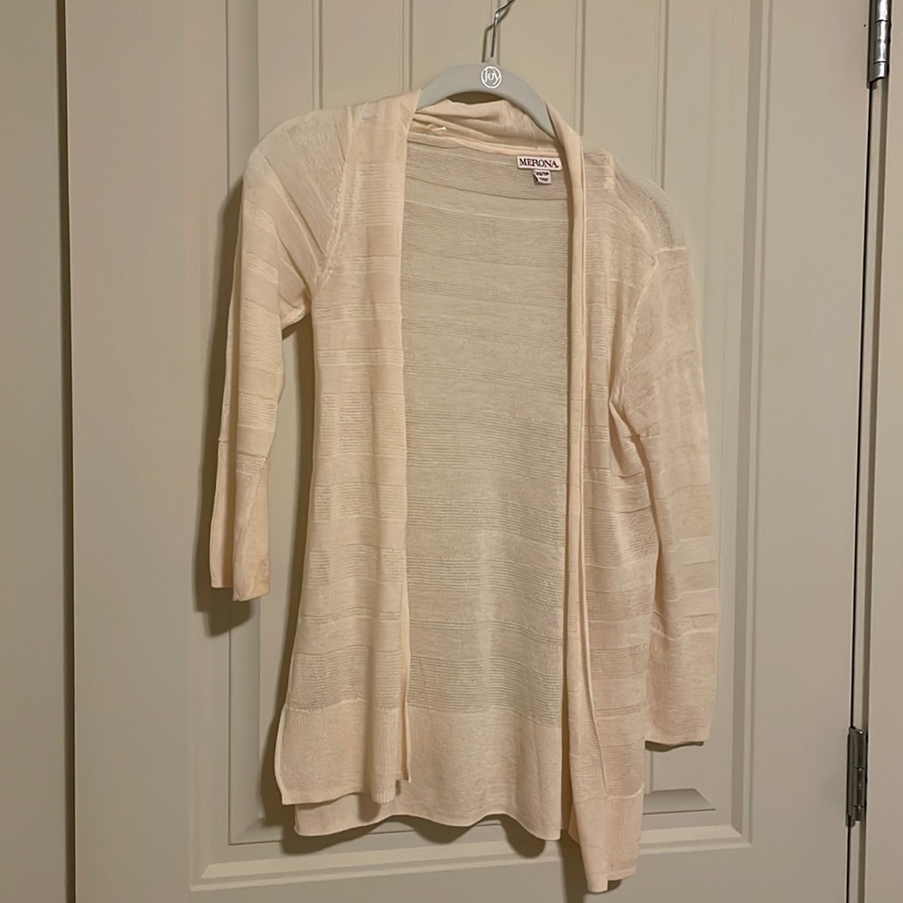 Sheer cream cardigan